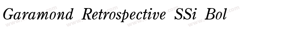 Garamond Retrospective SSi Bold字体转换